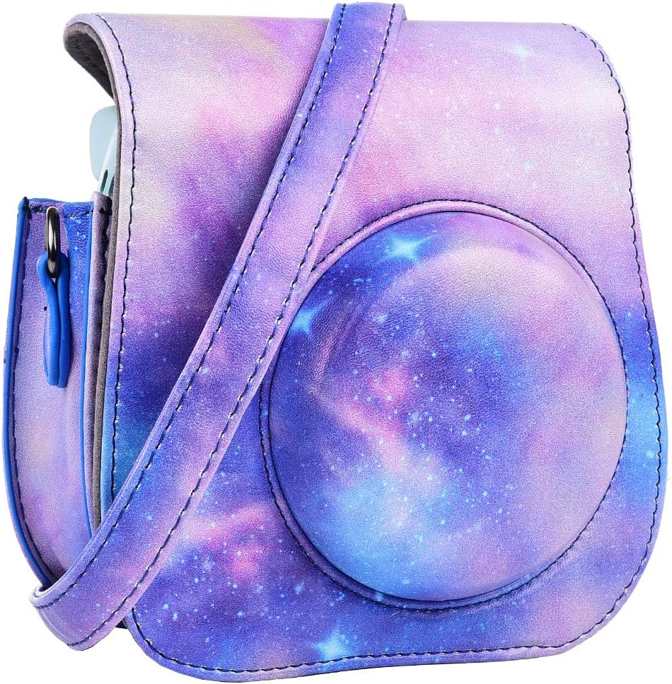 katia Katia Protective Case for Fujifilm Instax Mini 9 8 8+ Instant Film Camera with Accessory Pocket and Adjustable Strap starry sky