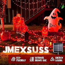 JMEXSUSS 2 Pack Red Solar Christmas Lights, Total