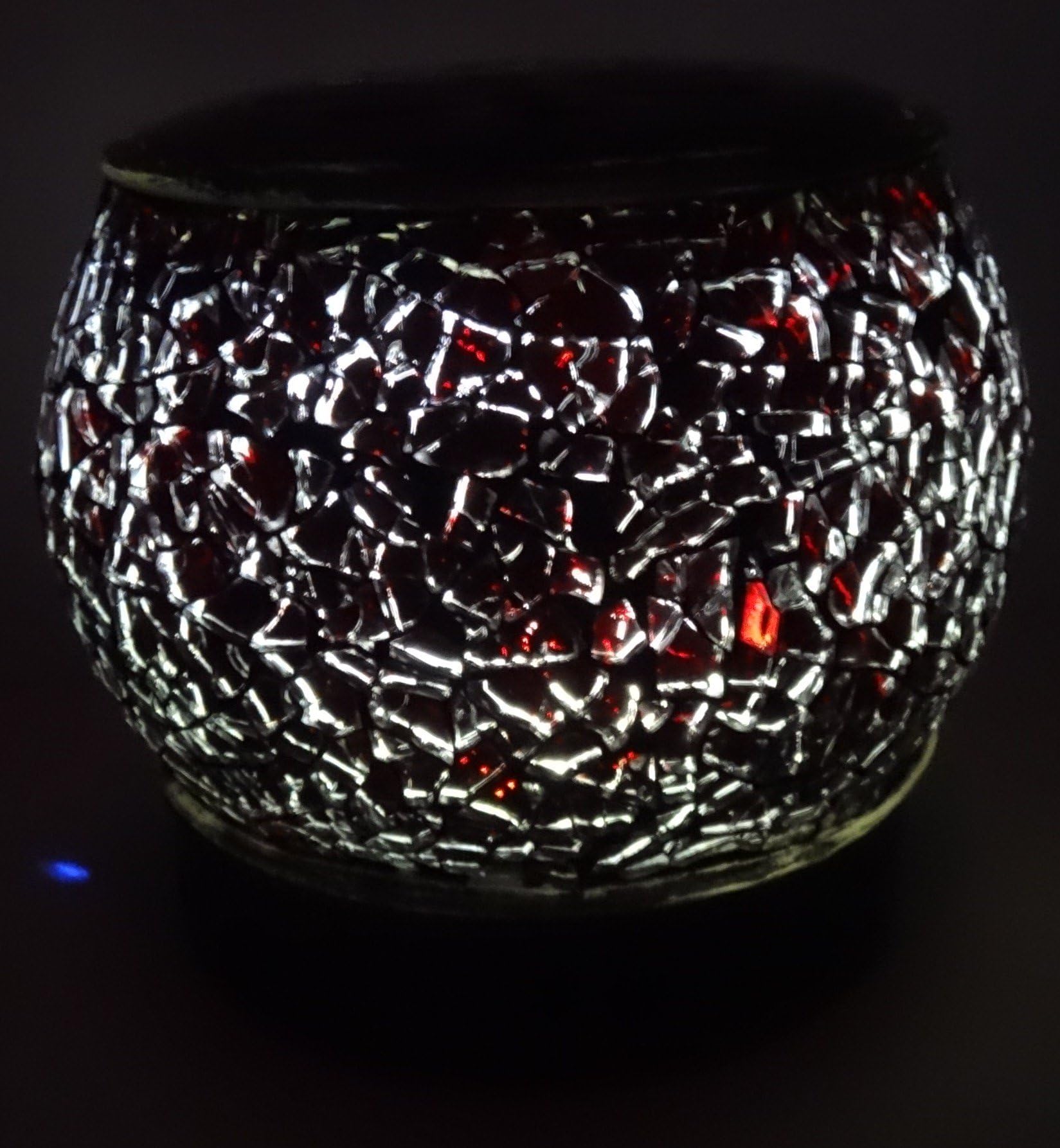 Francasevintage Bluetooth Speaker Handmade Red Glass with Light. Loud and Clear Sound.