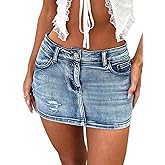 Deslimale Women's Stretch Denim Bodycon Mini Skirt