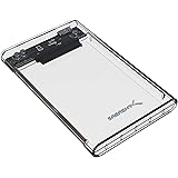 Sabrent 2.5-Inch SATA to USB 3.0 Tool-Free Clear External Hard Drive Enclosure [Optimized for SSD, Support UASP SATA III] (EC-OCUB).