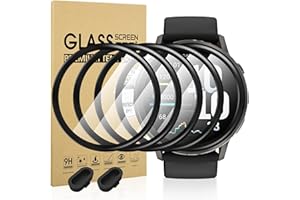 Suoman 5+2 Pack for Garmin Venu 4 45mm Screen Protector, 3D Full Coverage PMMA Curved Ultra Clear Protective Film(5)+Anti-dus