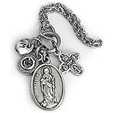 St. Matthew The Apostle Keychain, Necklace or Clip, Patron Saint Confirmation Gift, Birthstone Crystal and Initial Charm