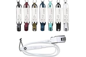 SYMPL Premium Surfboard Leash 6, 7, 9 ft Surf Leash Leg Rope for Surfboard, Longboard, SUP Paddle Boards, Quick Release Neoprene Comfort Padded Ankle Cuff, with Key Pocket