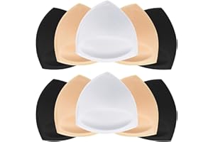 FANMAOUS 5 pairs Women's Triangle Bra Pads Inserts Removable Push Up Sports Bra Cups Replacements For Bikini Top Swimsuit (5 