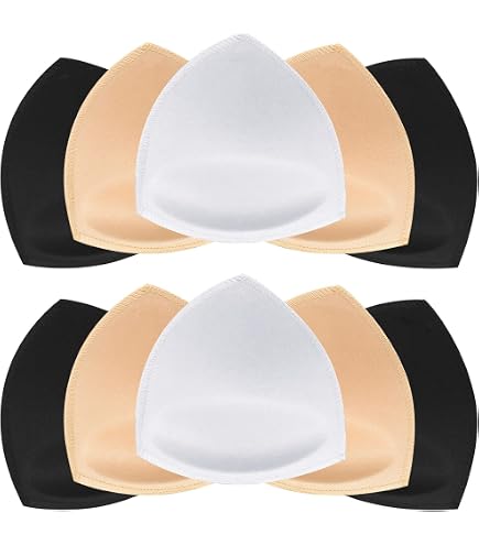 UPSTORE Lot de 3 paires de coussinets ronds amovibles et lavables pour soutien-gorge push-up pour bikini, maillot de bain, yoga, soutien-gorge de sport, Nude Noir Blanc, 12 x 3.5cm /4.7 x1.3inch UPSTORE Lot de 3 paires de coussinets ronds amovibles et lavables pour soutien-gorge push-up pour bikini, maillot de bain, yoga, soutien-gorge de sport, Nude Noir Blanc, 12 x 3.5cm /4.7 x1.3inch