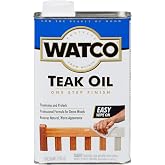 Watco Teak Oil Finish | Fast Drying Coating, Durable Protective Layer, Suitable For Furniture Cabinets And Trim, Quart