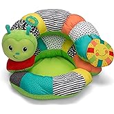 Infantino Prop-A-Pillar Seated Support, Baby Floor Seat for Play Time & Early Sitting, Soft, Supportive, Engaging Toys