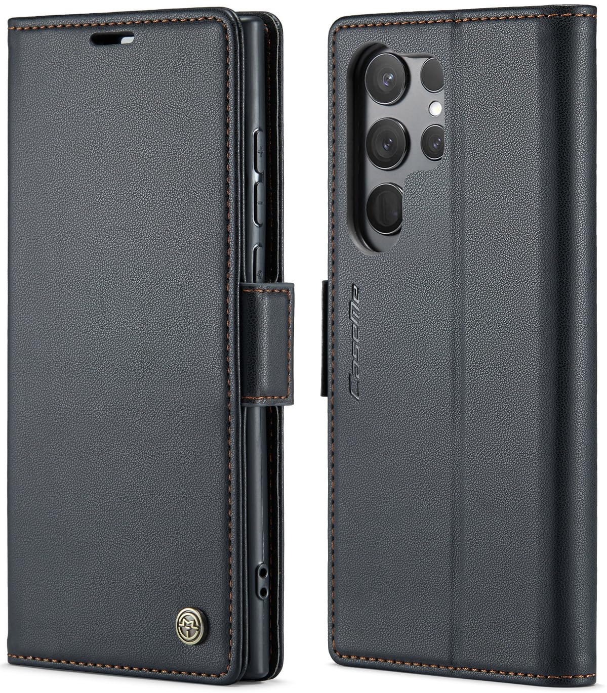 Photo 1 of SINIANL for Samsung Galaxy S25 Ultra Wallet Case with RFID Blocking, S25 Ultra Case Wallet for Men Women with Card Holder Magnetic Clasp Kickstand Leather Book Folio Case for Galaxy S25 Ultra Black