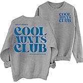 PICKID Auntie Sweatshirt Women Cool Aunts Club Sweatshirt Aunt Gifts Shirt Casual Long Sleeve Crewneck Pullover Tops