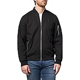 KARL LAGERFELD mens Chest Logo Pockets Zipper Detailing Collarless Jacket