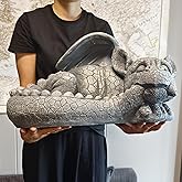 Large Sleeping Dragon Garden Outdoor 22" L Statue Mythical Decor for Lawn Yard Patio Pond Porch Deck Baby Sleeping Dragon Ornament Birthday Presents for Friends Family