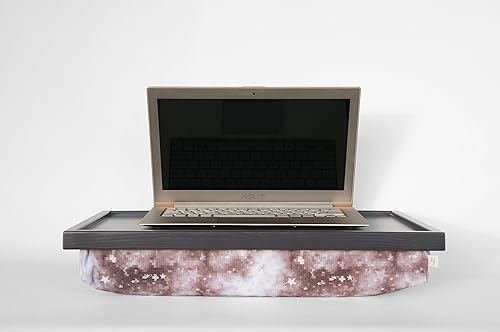 Laptop Stand With Comfortable Pillow Lap Desk Dark Grey Tray