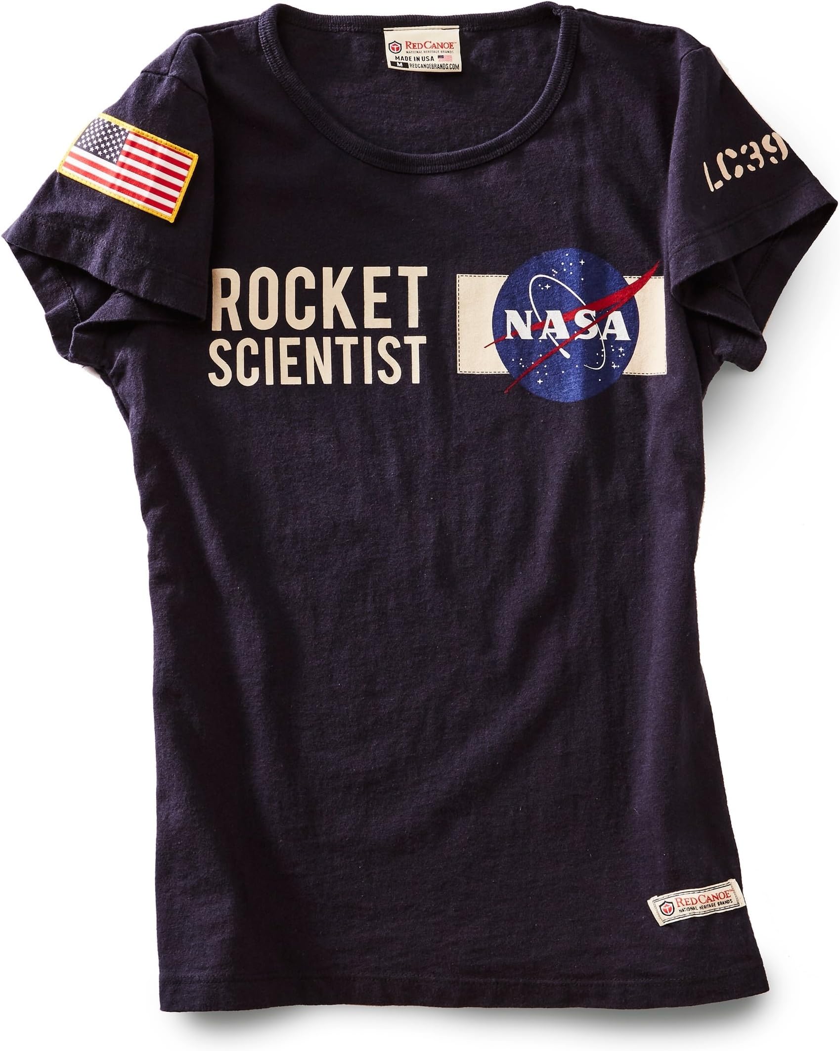 Red Canoe NASA Ladies T-Shirt in Navy