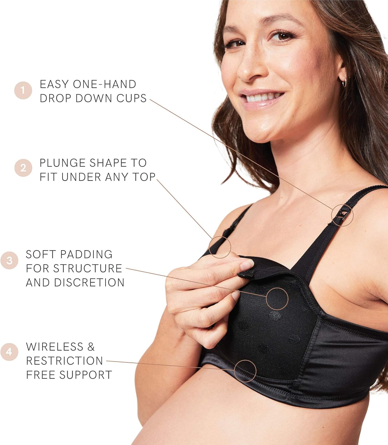 Cake Maternity Mousse Wirefree Nursing Bra for Breastfeeding, Padded Wireless Maternity Bra: Clothing