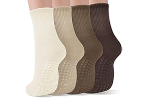 YSense Pilates Grip Socks for Women Non Slip, Yoga Barre Grippy Socks for Pilates, Dance, Ballet, Barre, Hospital