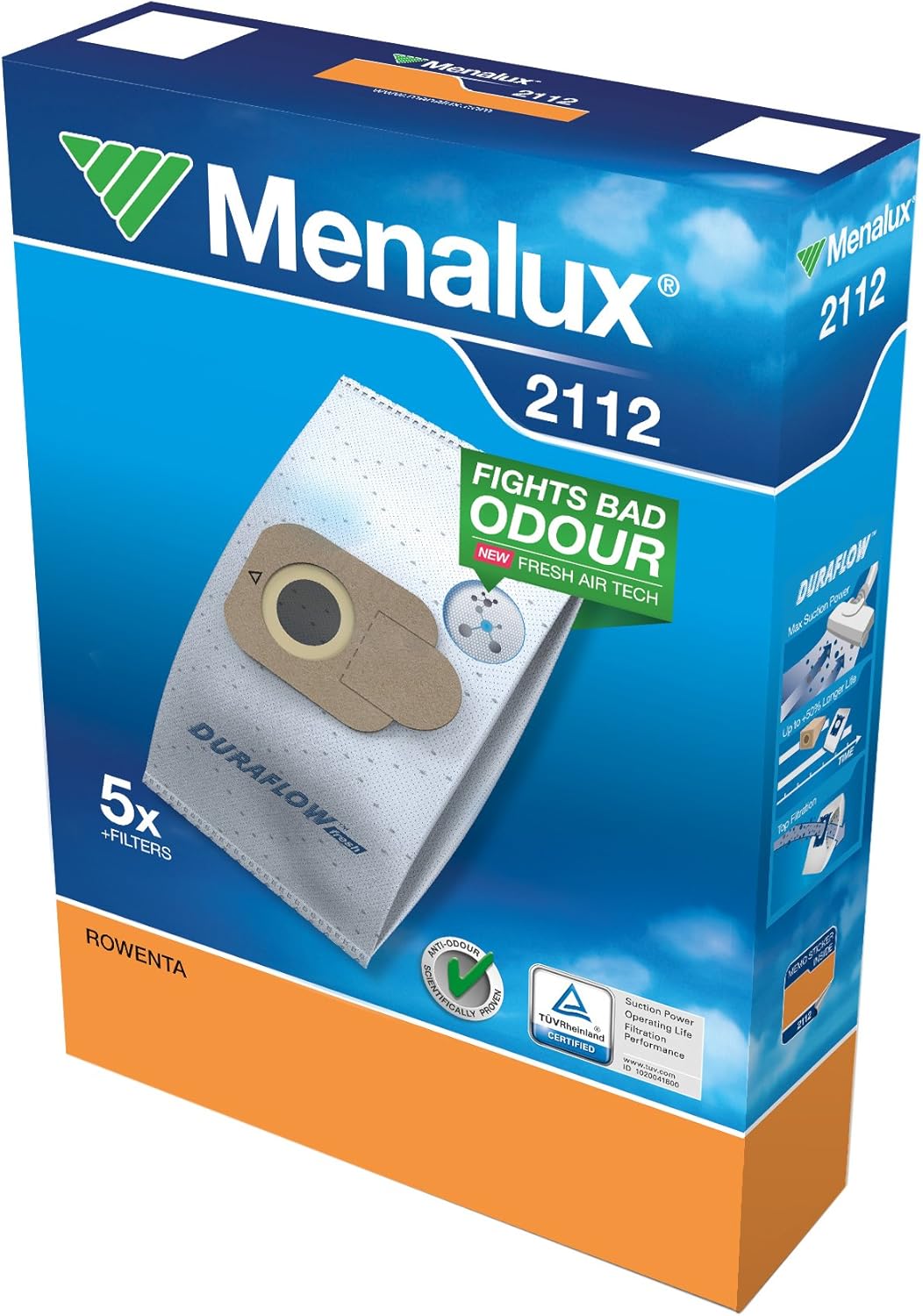 Menalux 2112 – Bolsas para aspiradores Rowenta 39, 63, 64 y RO 68 ...