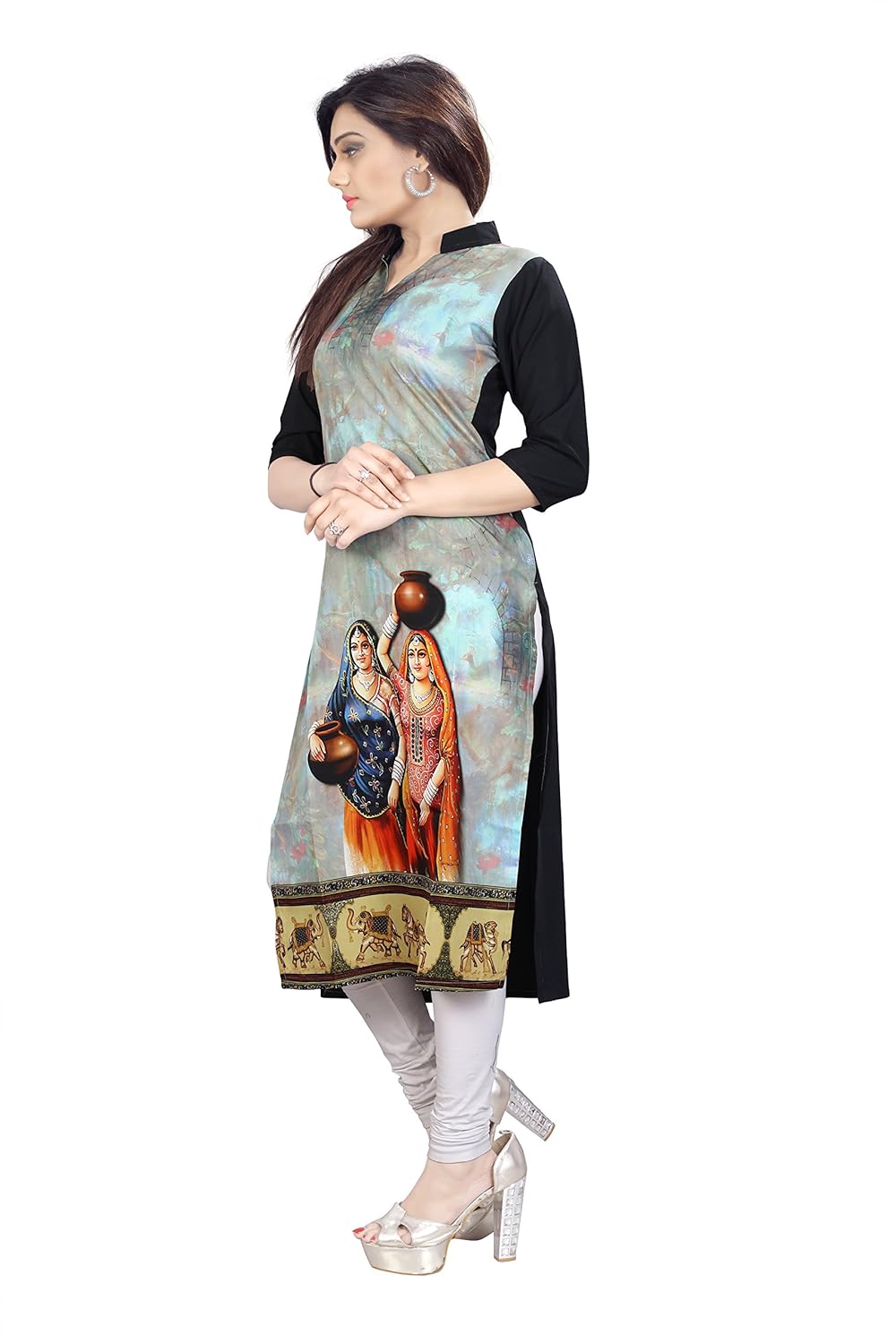 new ethnic 4 you women's crepe kurti (efd002_multicolour)