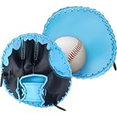 Vertintong 1 Pack Ice Cream Pancake Baseball Training Glove for Right Hand Throw Sizes 10 Soft PVC Infield Fielding Glove for Youth Players, Sturdy Practice Gear for Ground Balls &amp; Defense Drills