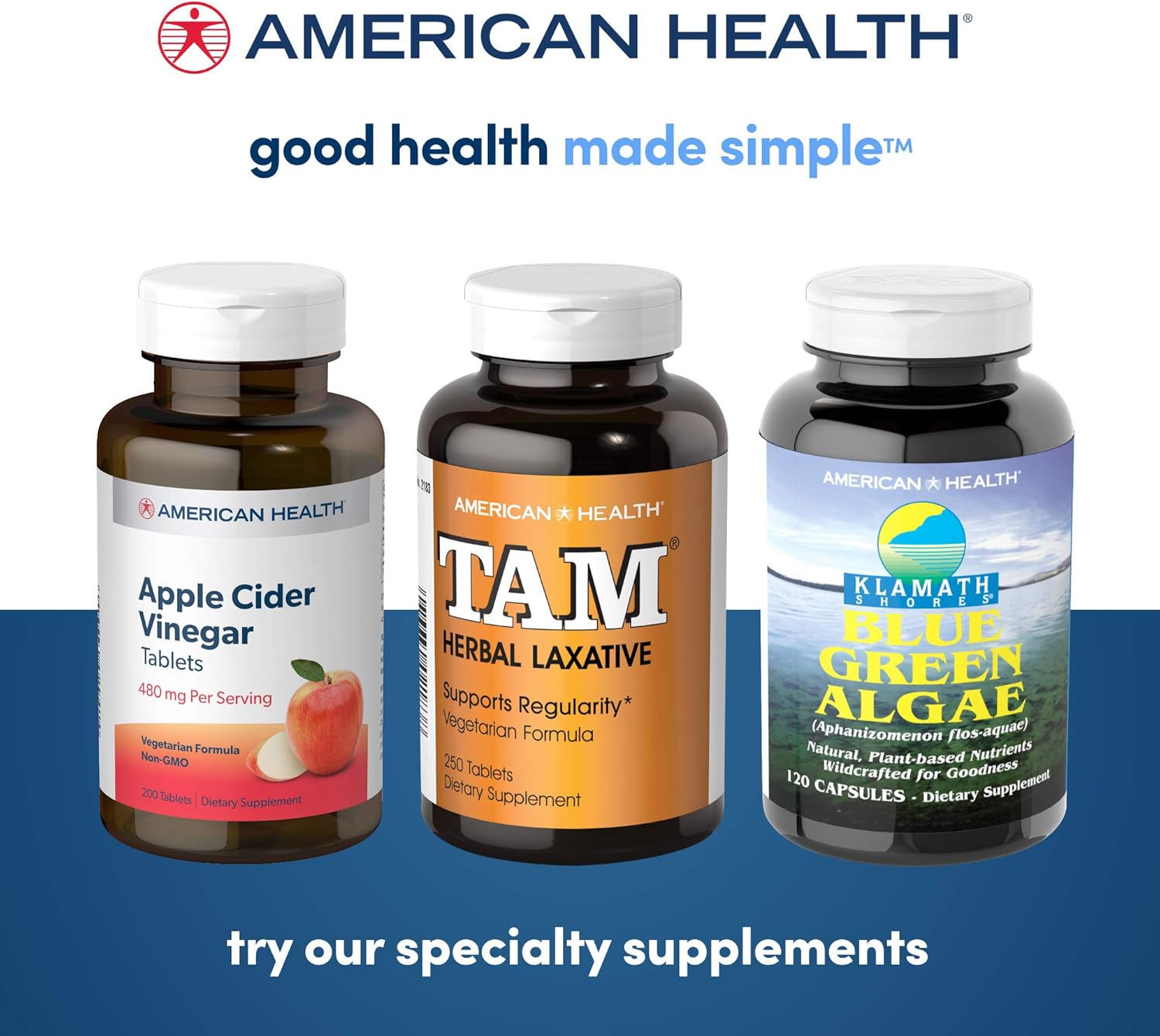 American Health Tam Herbal Laxative Tablets - Supports Regularity, Eases Occasional Constipation - Non-GMO, Gluten-Free, Vegan - 78 mg Cascara Sagrada - 250 Count, 125 Total Servings: Health & Personal Care