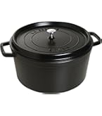 Amazon.com: Staub Cast Iron 1.25-qt Round Cocotte - Matte Black