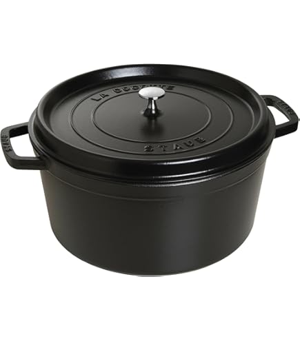 Amazon.com: Staub Cast Iron Round Cocotte, Dutch Oven, 9-quart