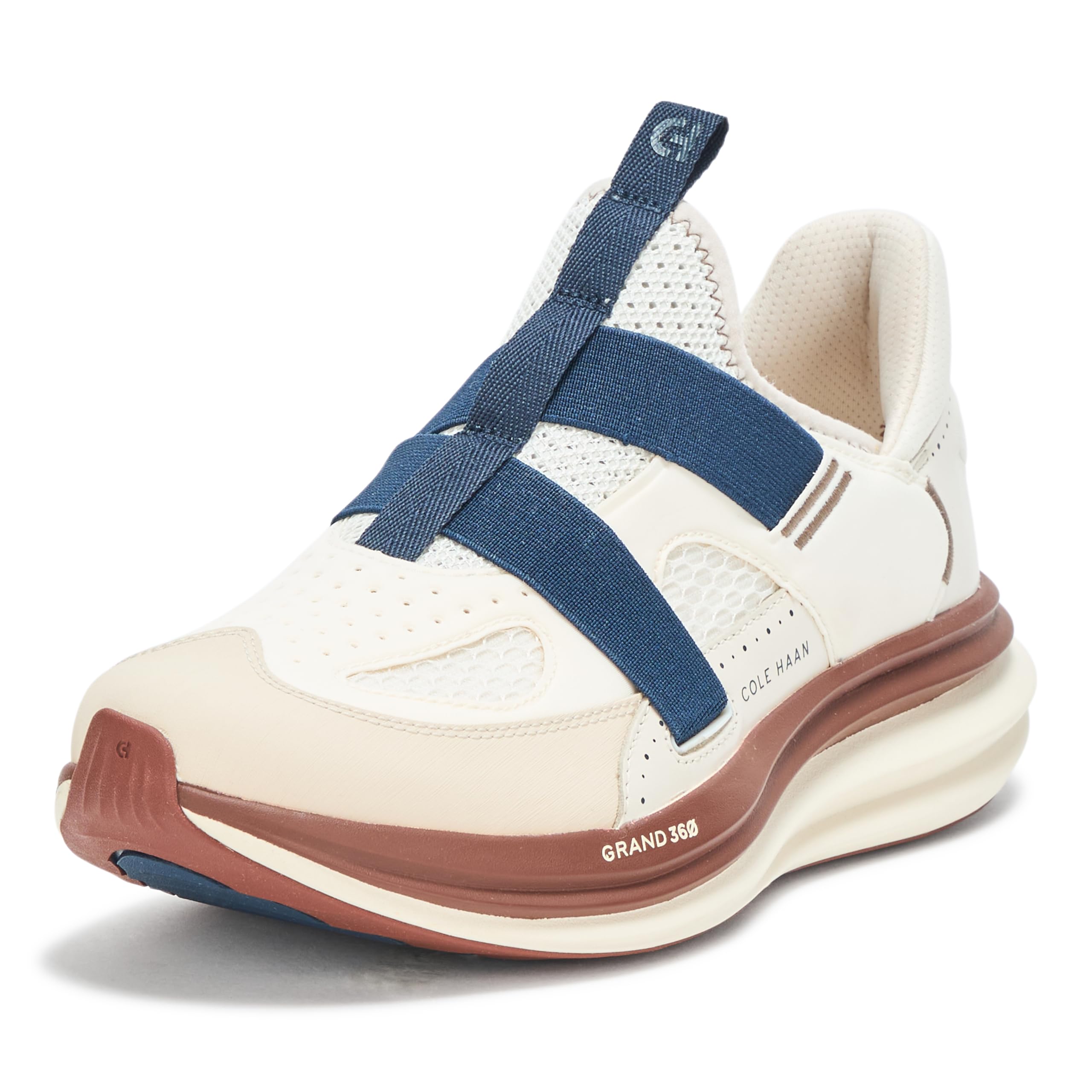 Cole Haan Men’s Original Grand Quadstar Monk Strap Running Sneakers, Ivory/Ancient Scroll/Big Dipper/Scotch, 9-W US