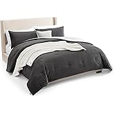 UGG Remina Comforter Set 5 Piece Bed in a Bag with Throw Blanket, Decorative Pillow, Shams, and Reversible Comforter Hypoallergenic Washable Luxury Plush Warm Fluffy Bedding Set, King, Charcoal Grey