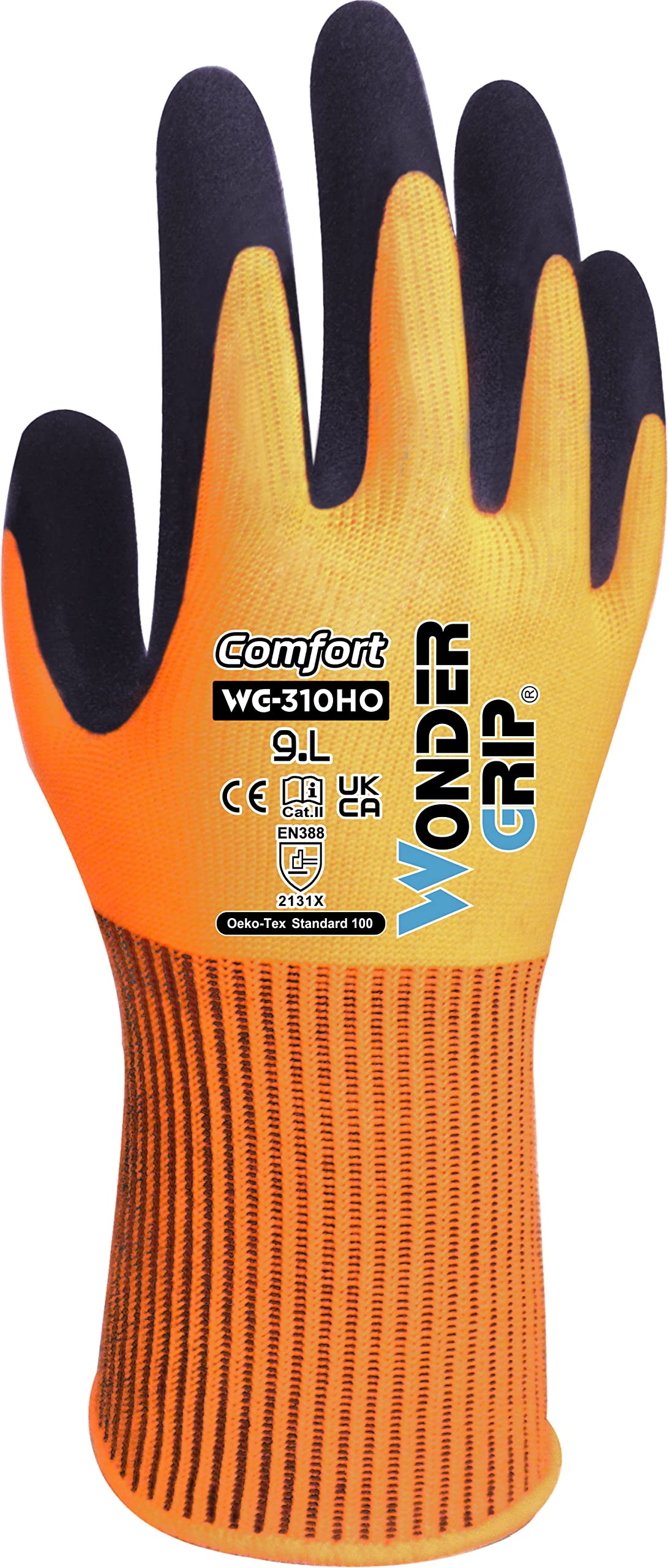Wonder Grip WG-310 HO Comfort Work Gloves - Safety and Comfort, Size XL/10