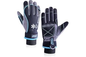 HLDD HANDLANDY Waterproof & Windproof Winter Gloves for Men Women, Touchscreen Thermal Gloves for Cold Weather, Ski Snowboard Work Gloves
