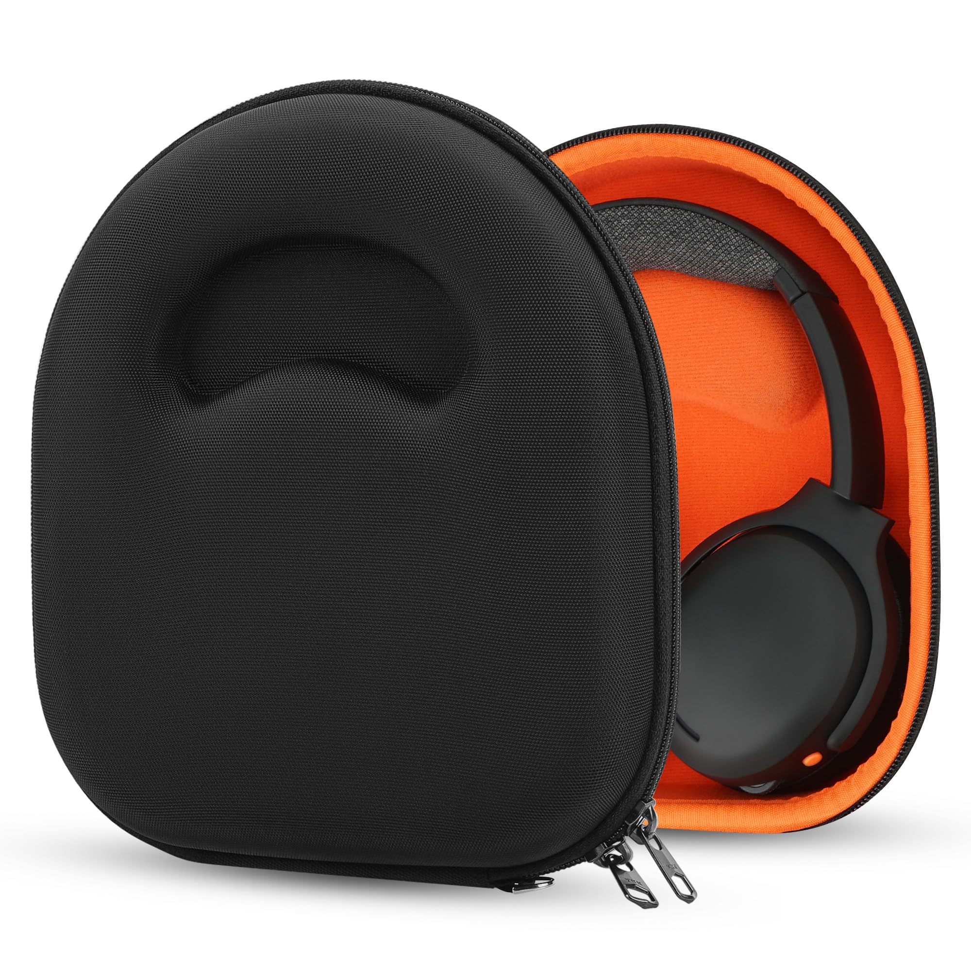 Geekria Shield Headphones Case Compatible with Skullcandy Riff 2, Hesh 3, Hesh Evo, Crusher Evo, Crusher ANC 2, Replacement Hard Shell Travel Carrying Bag with Cable Storage (Black)