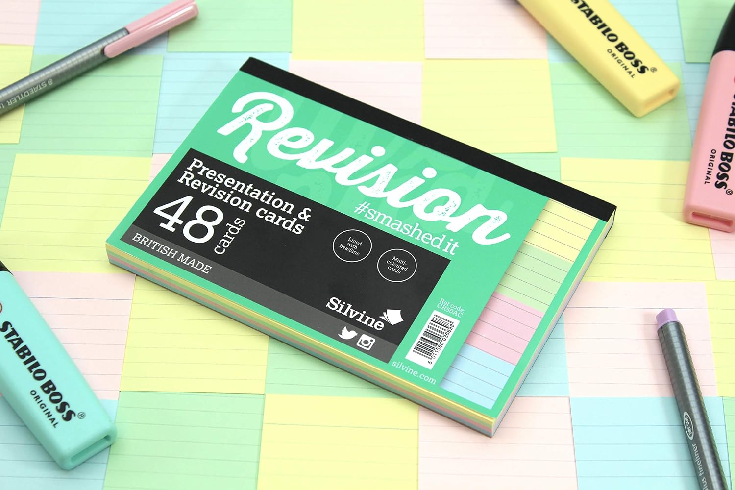 Luxpad A6 Gluebound Revision & Presentation Cards, Assorted Colour, A6 (6 x 4 inches) - Image 5
