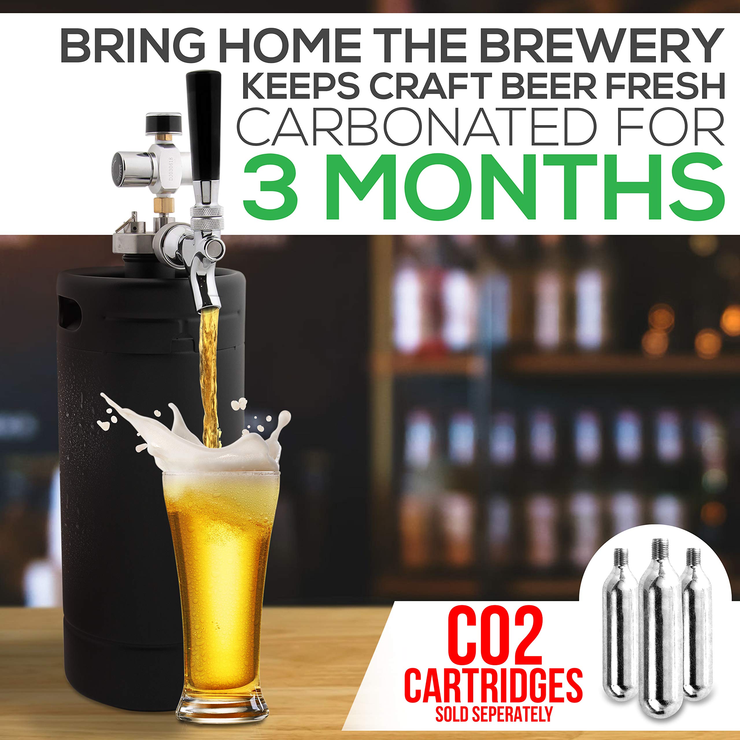 Mua NutriChef Pressurized Growler Tap System, 128oz Powder Coated Mini ...