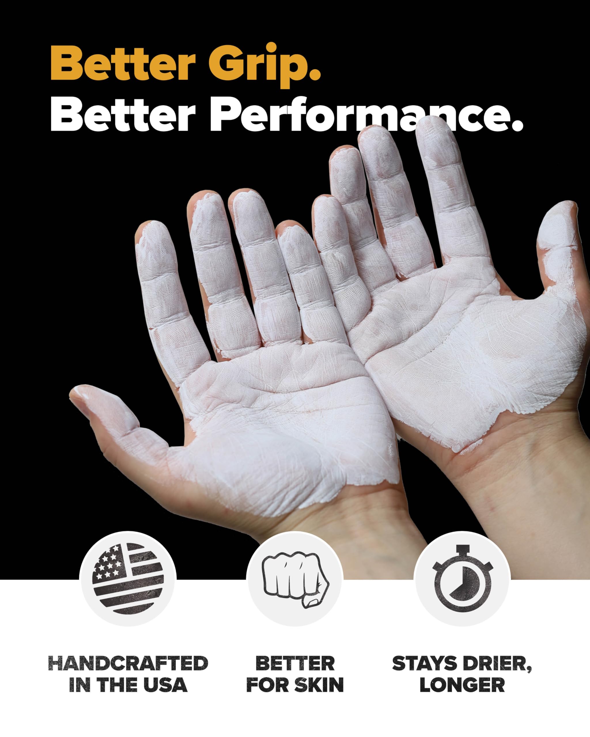 Friction Labs Quick Grip Secret Stuff Liquid Chalk for Athletes - Made in USA - Skin Friendly - Rock Climbing, Weightlifting, Gym, Tennis - Trusted by 100+ Pro Athletes - Best Workout Chalk - 75mL