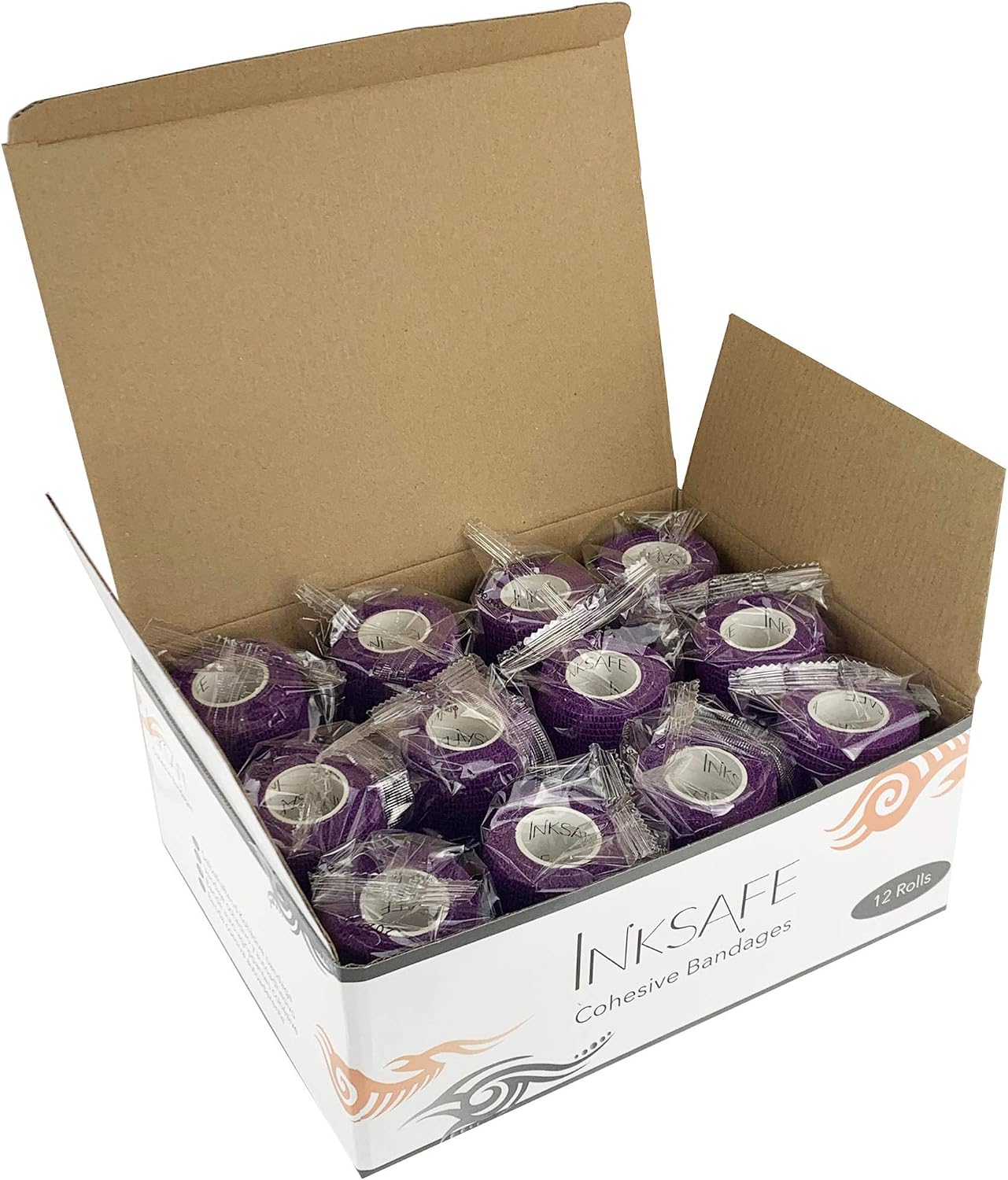 Inksafe Purple Self Adherent Cohesive Bandages 7.5cm x 4.5m Box of 12, Uses Include Vet Wrap - Image 3