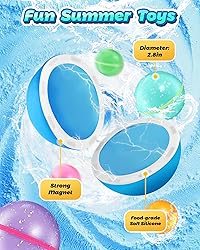 12Pcs Reusable Water Balloons, Magnetic Self