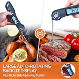 DOQAUS Meat Thermometer 3s Instant Read Backlit LCD Auto On Off Navy Blue view 7