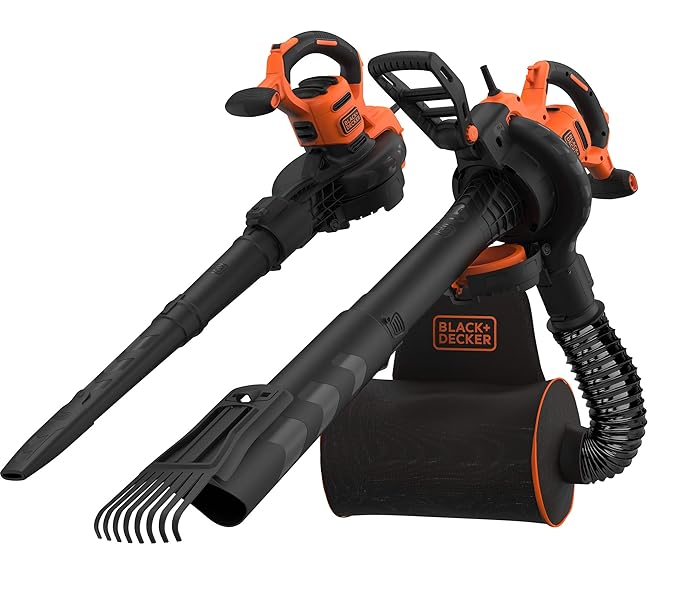 BLACK+DECKER 3-in-1 Elektro-Laubsauger BEBLV301-QS Laubsauger/Laubbläser