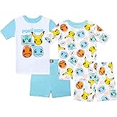 Pokemon Boys' Pikachu 4-Piece Cotton Pajama Set