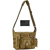 Protector Plus Tactical Messenger Bag Men Military MOLLE Sling Shoulder Pack (Patch Included) | Military, MOLLE, Sling, Patch Included