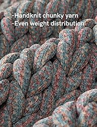 YnM Chenille Weighted Blanket, Handmade Chunky
