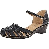 Comfortiva Tatianna - Soft Spots - Sandals for Women - Leather Upper - Adjustable Ankle Strap - Lightweight Navy 6.5 M (B)