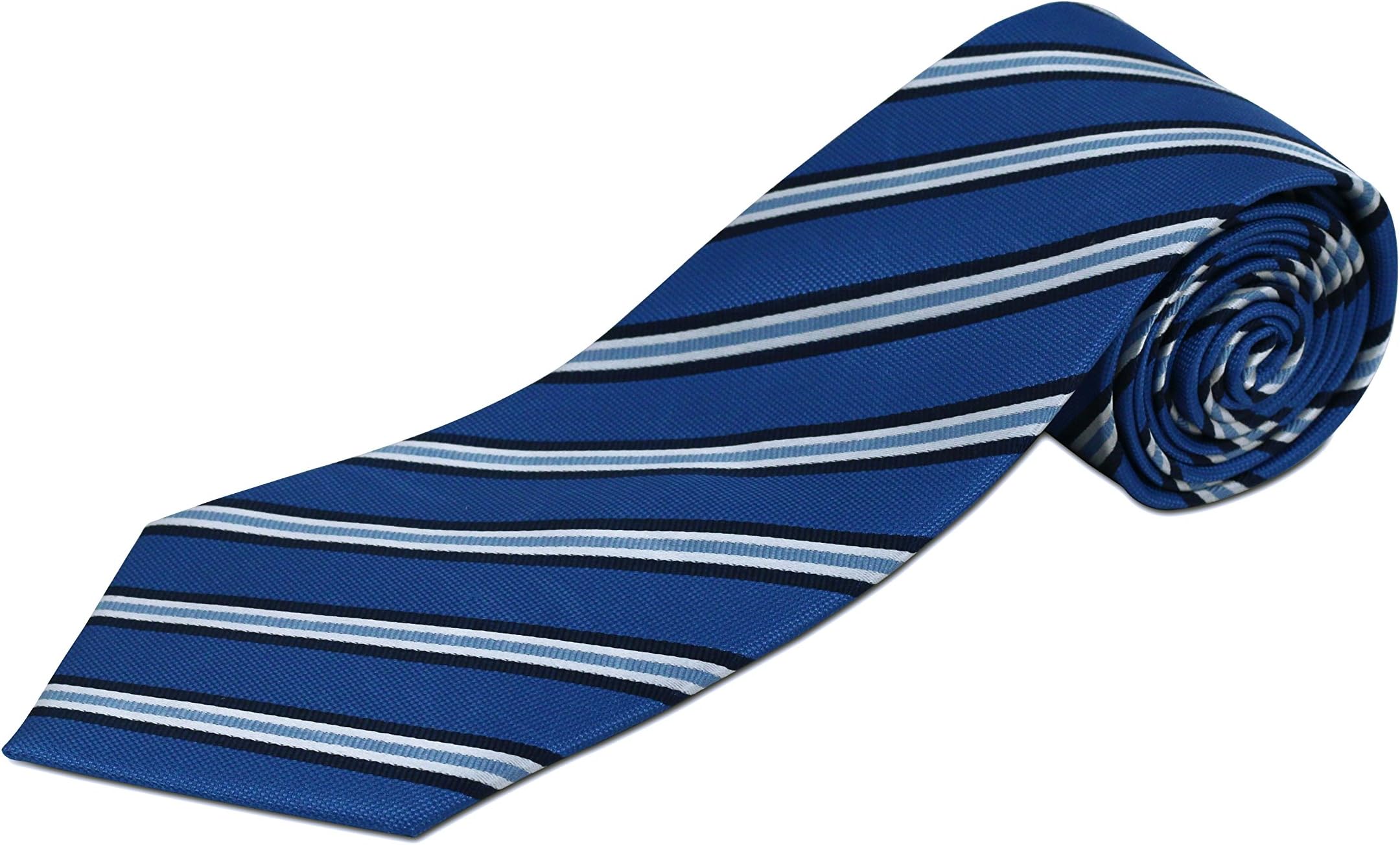 Extra Long Tie for Big and Tall Men – 100% Silk – Striped – 63” XL or 70” XXL