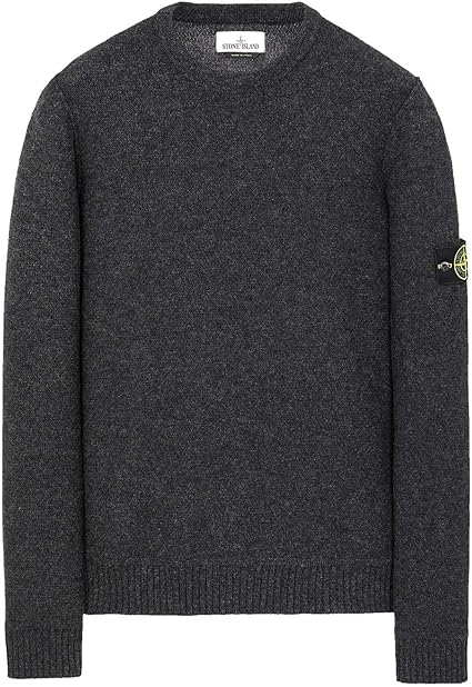Amazon ストーンアイランド メンズ ニット セーター ジーロンウール製のクルーネックセーター スチールグレー Men S Sweaters セーター 通販
