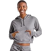 Hanes Women's Originals French Terry Cropped Hoodie, Pullover Hooded Sweatshirt