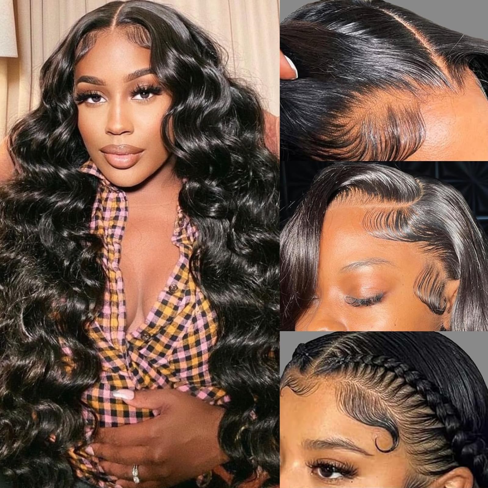 Photo 1 of **USED** LUCKOKOS 32 Inch Body Wave Lace Front Wigs SYNTHETIC Hair 13x4 HD Transparent Lace Front Wigs for Black Women Glueless Frontal Wigs Hair 200 Density Pre Plucked