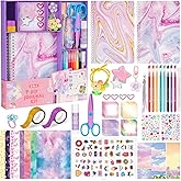 QIYVLOS 2 Pack DIY Journal Kit for Girls, Journaling Diary Toys for ages 8-13, Arts and Crafts Birthday Stationary Set Gifts for Teen Girls Ages 8 9 10 11 12 13 14 Year Old