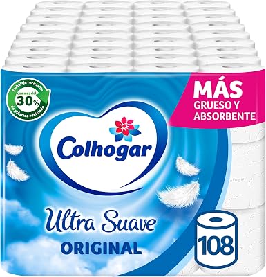 Ultra Suave Original x108 - Carta igienica bianca a 2 strati, 9 confezioni da 12 rotoli, senza profumo