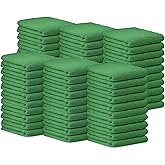 Avalon Towels Bar Towels (Pack of 60) Size 14x17 Inches – 100% Cotton, Absorbent and Reusable Cleaning Rags, Multipurpose Cleaning Towels, Terry Cloth Rags, Durable Shop Rags (Green)