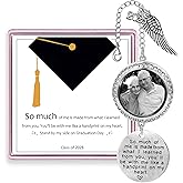2025 Graduate Memorial Photo Charm Tassel Memorial Charm Class of 2025 Graduation 2025 DIY Photo in Memory Mortarboard Decoration for Cap and Gown Ceremony Charms (silver Graduate Memorial somuch)